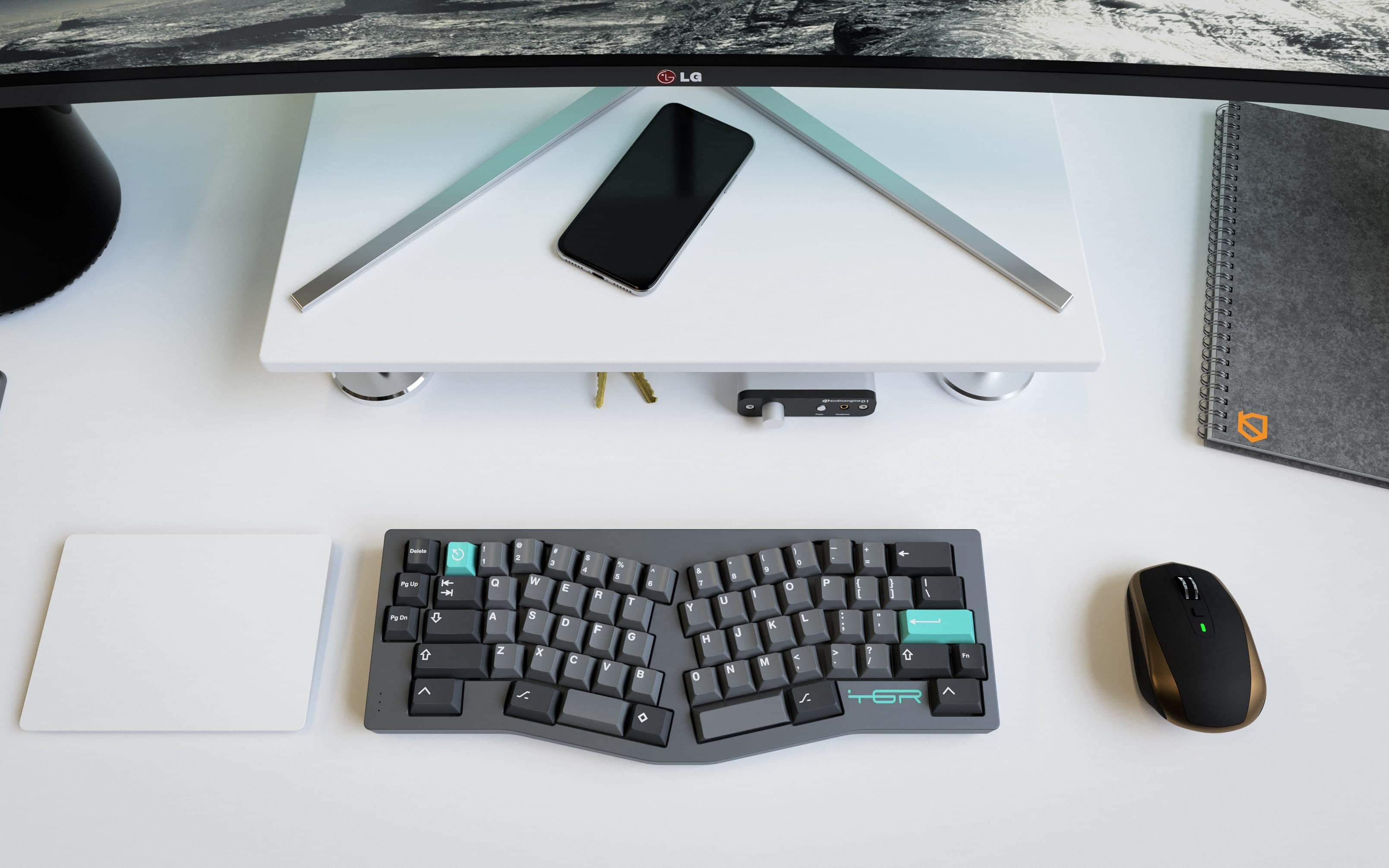 GMK Modern Dolch on the Alice keyboard