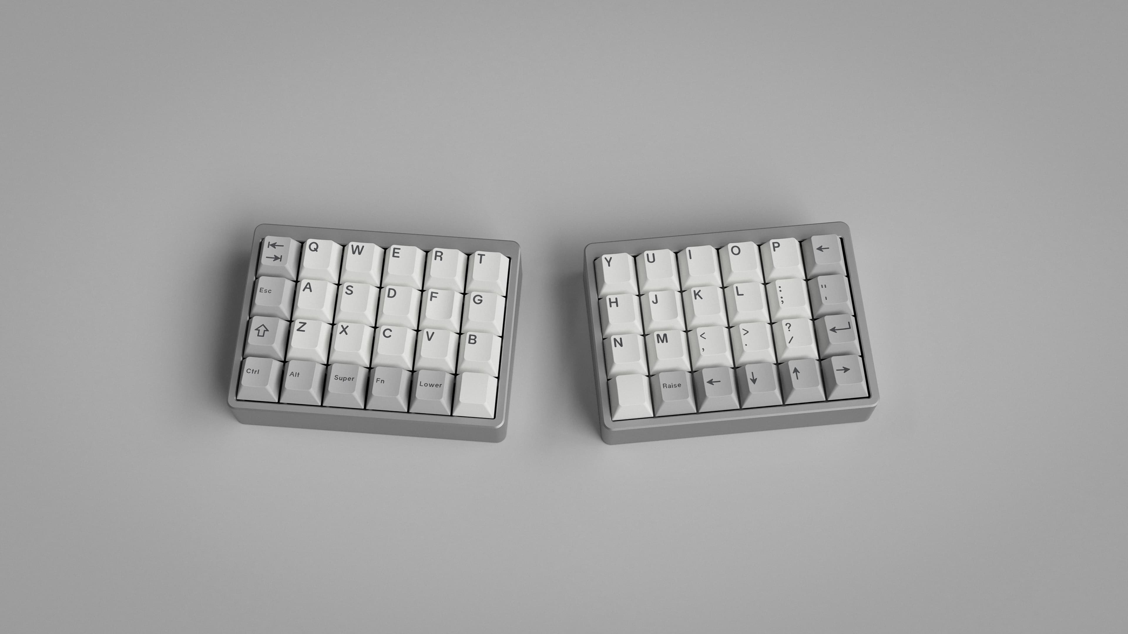 GMK Modern Dolch Light on the Equinox keyboard