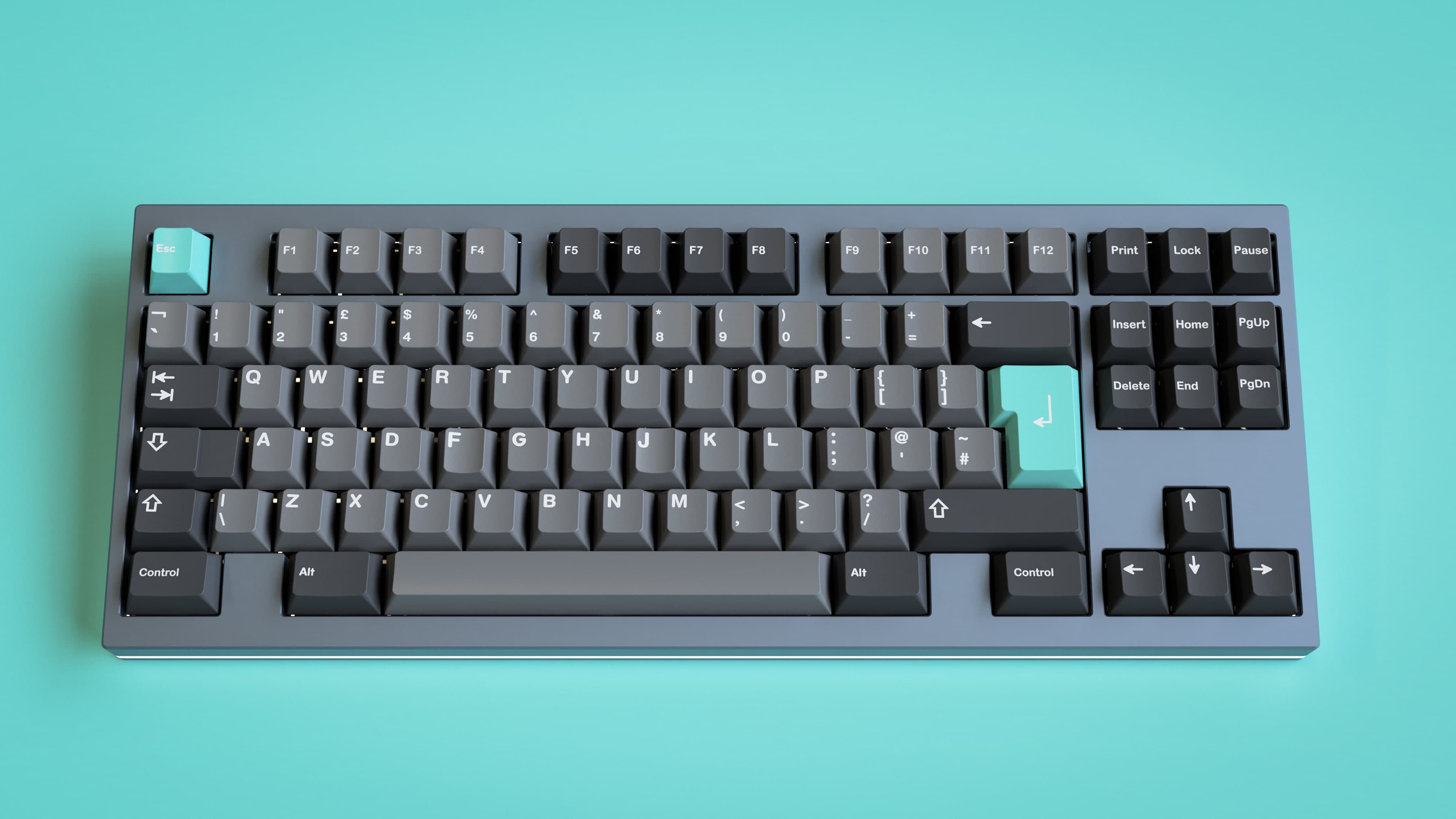 GMK Modern Dolch on the Mech27 keyboard front view