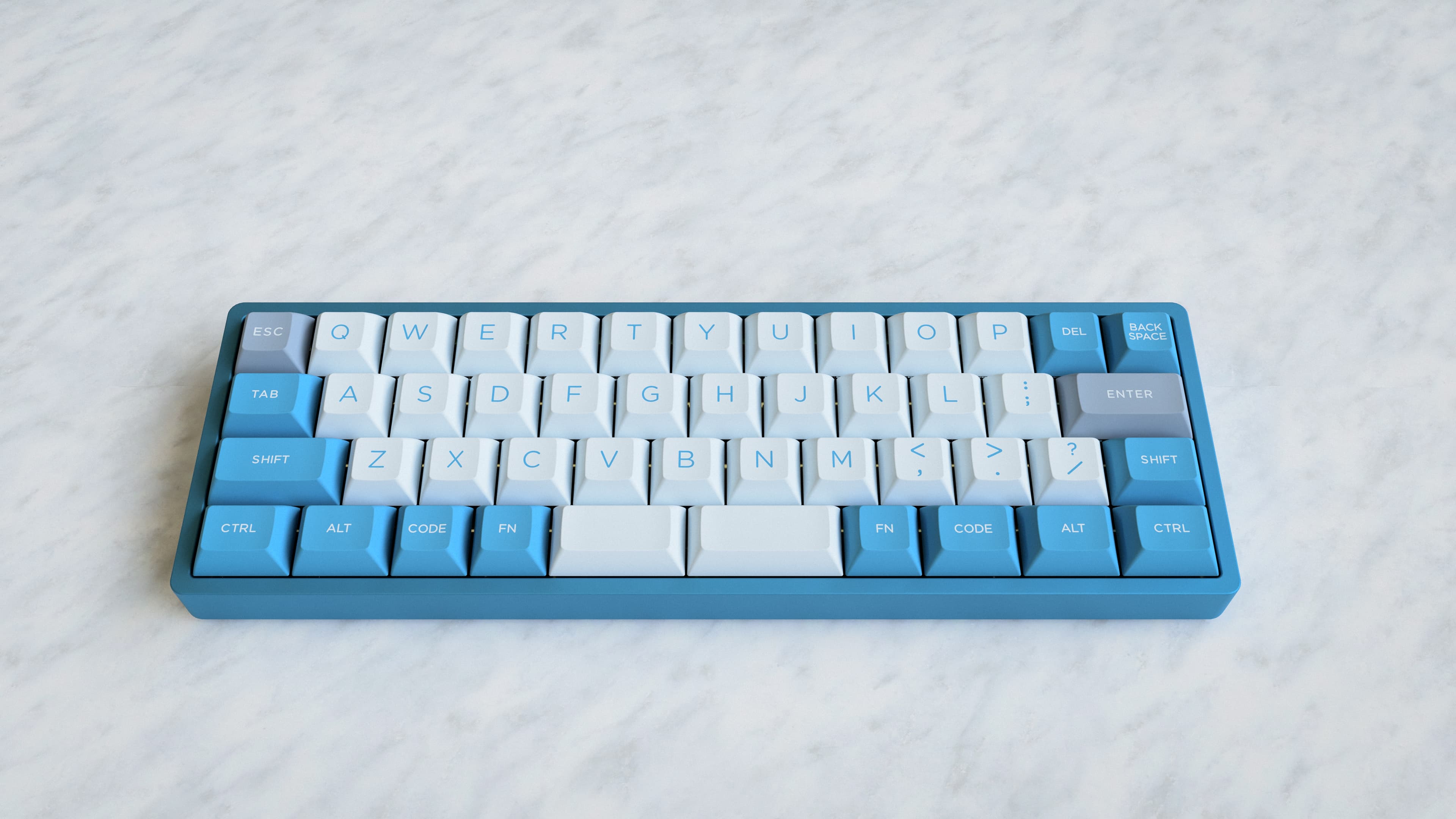 DSA Frost on the Minitomic keyboard