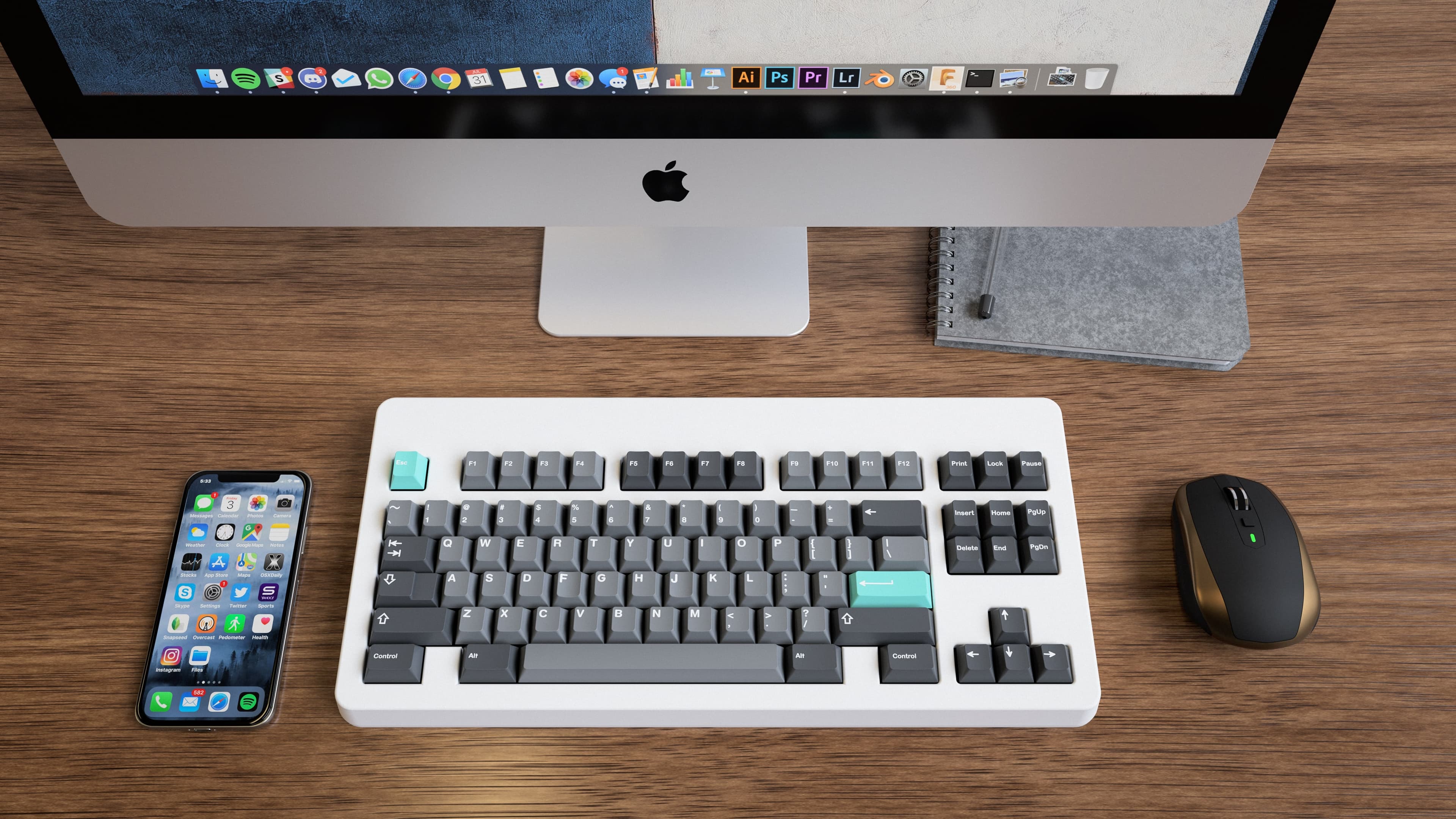 GMK Modern Dolch on the NorbaWhite keyboard