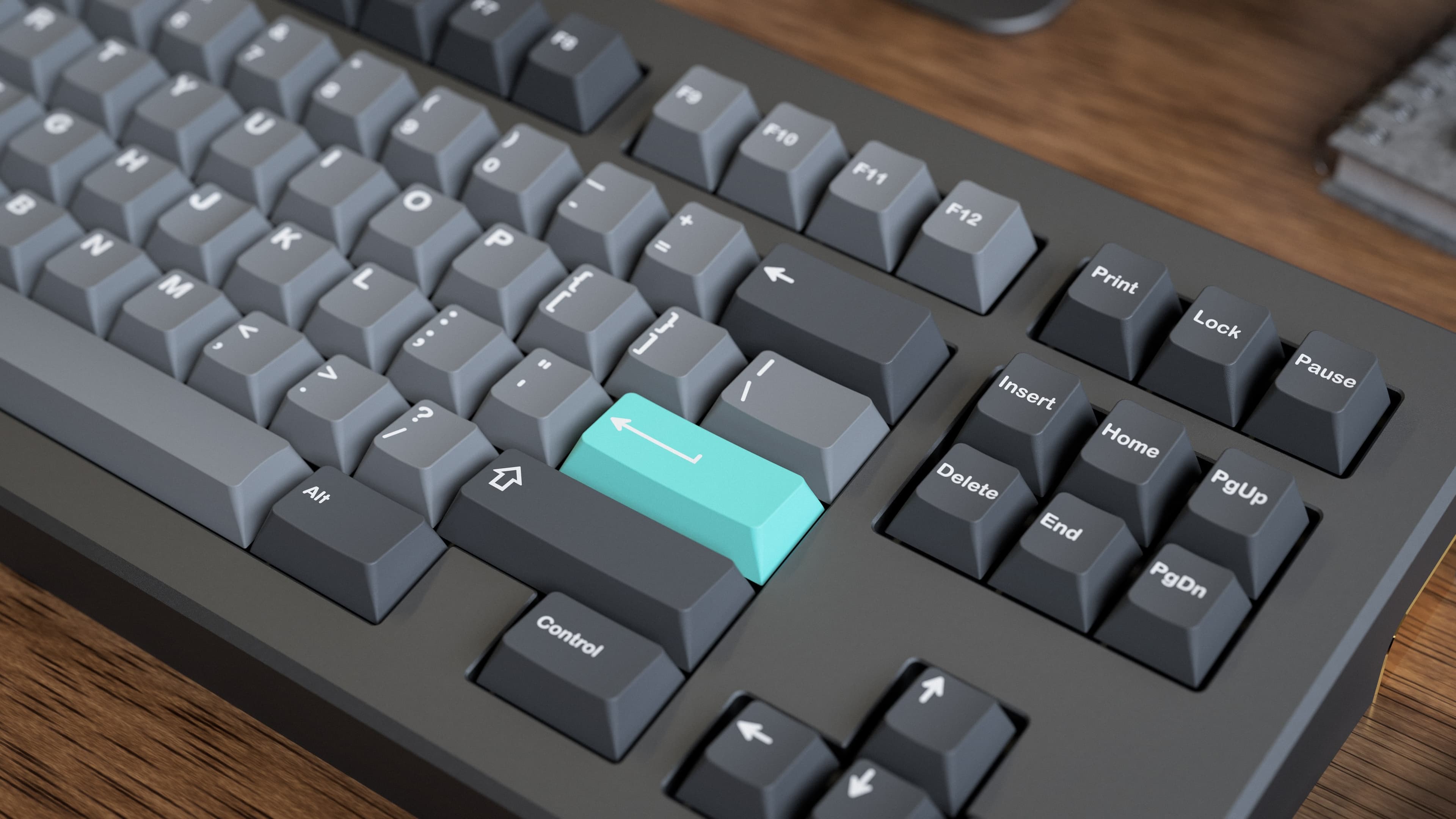 GMK Modern Dolch on the RAMA TKL keyboard enter view