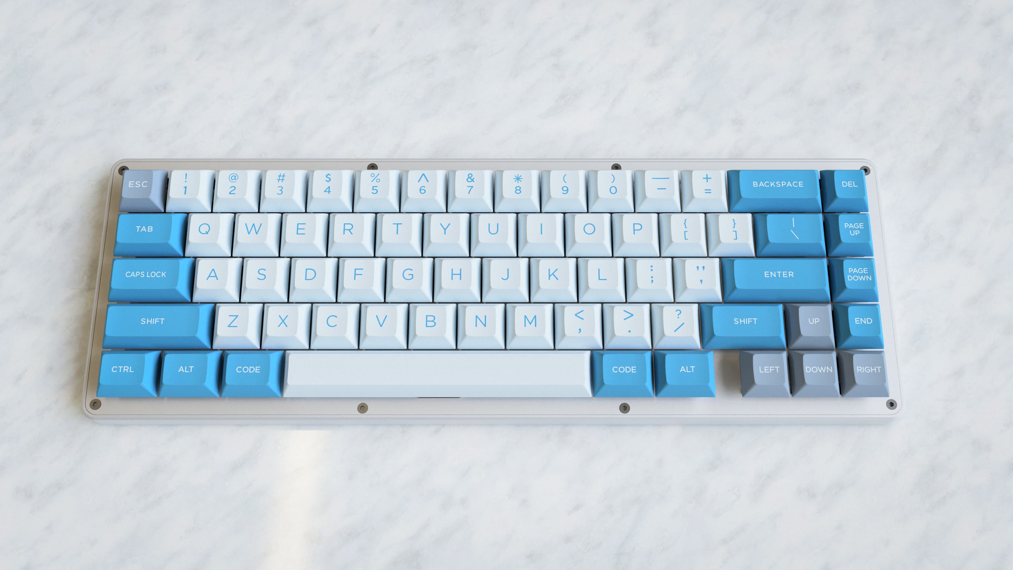 DSA Frost on the Whitefox keyboard